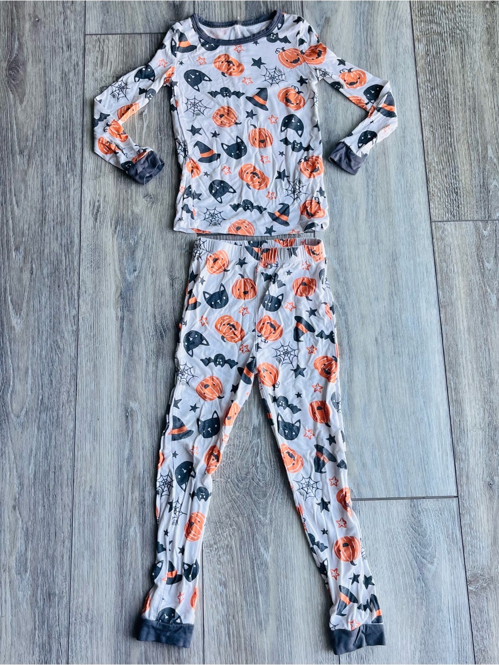 Milkberry Toddler Boy Or Girl Pajamas 4T Halloween Pumpkins Cats Long Sleeve
